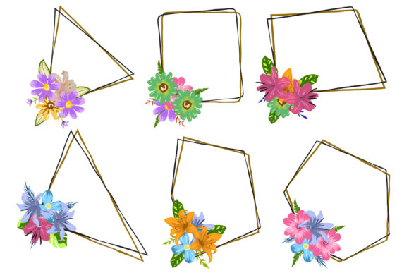 Colorful Decorative Floral Object Craft for Web and Print Graphics