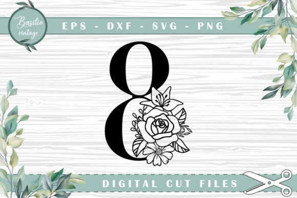 Floral Number 8 Cutting Files Review