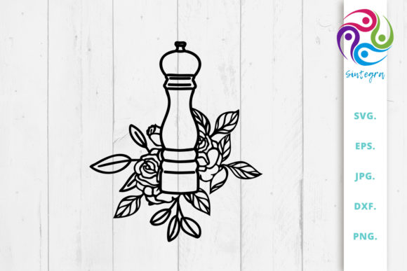 Floral Pepper Svg for Embroidery Projects