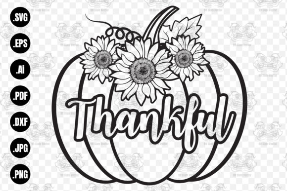 Floral Pumpkin SVG for Embroidery Projects