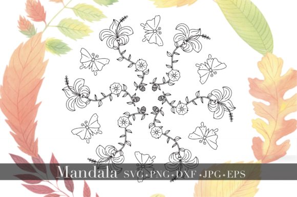 Mandala - Butterfly Tropical Graphics